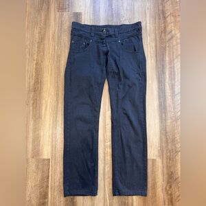 Daniele Alessandrini Low Rise Straight Leg Washed Black Pants,Made In Italy, 31